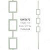 Triple Square Panel 1/2" Baluster