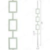 Triple Square Panel 1/2" Baluster - Image 2
