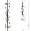 5-1/4" Heart Scroll Baluster - Image 2
