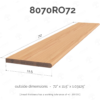 11.5" Wood Stair Treads Premium Bullnosed 8070 - Image 9