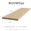 11.5" Wood Stair Treads Premium Bullnosed 8070 - Image 3